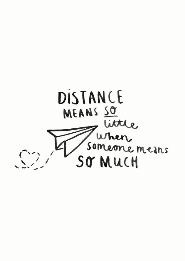 Heartfelt Valentines Day Card - Distance Means So Little When Someone Means So Much created by Ellie Ellie