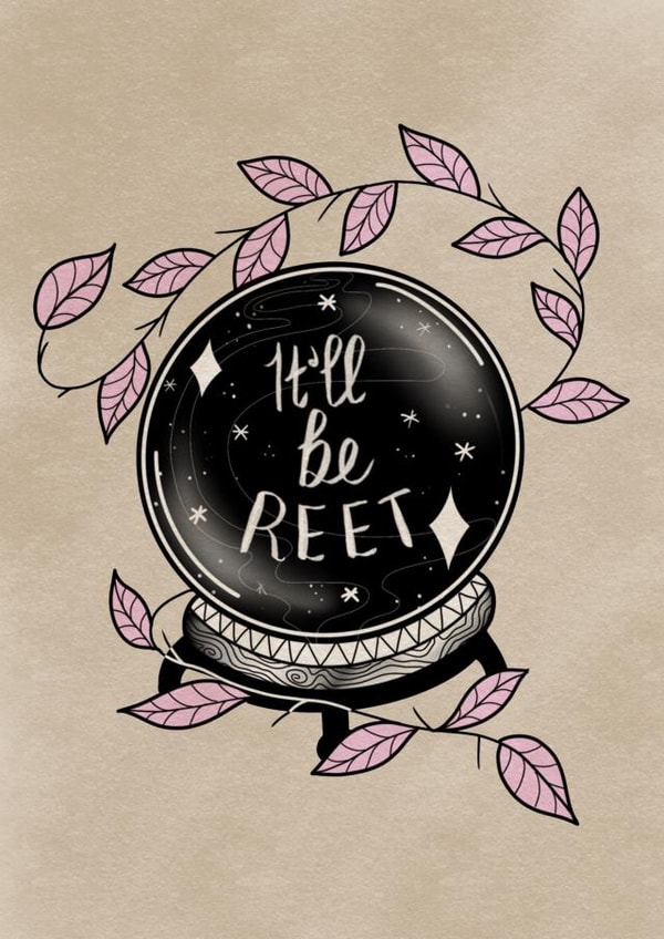 Witch Gothic Send A Smile Card 43920 created by Rabbit’s Claw Tattoo