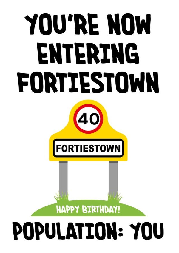 sign road Birthday Card 15840 created by Fat Pug Greetings