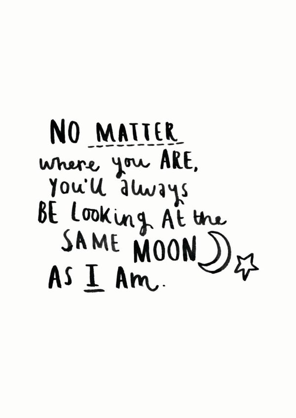 Same moon looking at the same moon Valentines Day Card 14676 created by Ellie Ellie