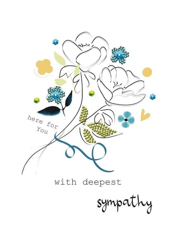 Anemones Bouquet Sympathy Card created by SABIVO Design by Sabina