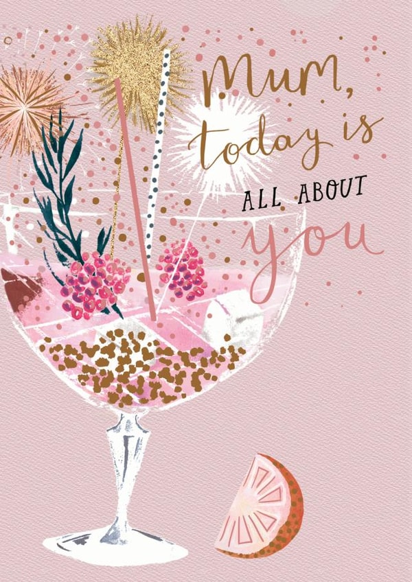 Cocktail Mum Card created by Louise Tiler