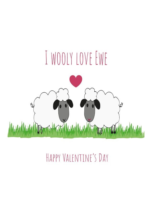 ewe wooly Valentines Day Card 12294 created by Missycards