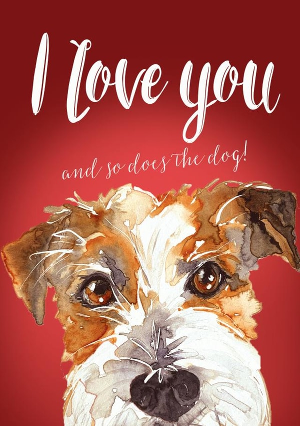 from the dog Jack Valentines Day Card 1610 created by Jo Scott Art