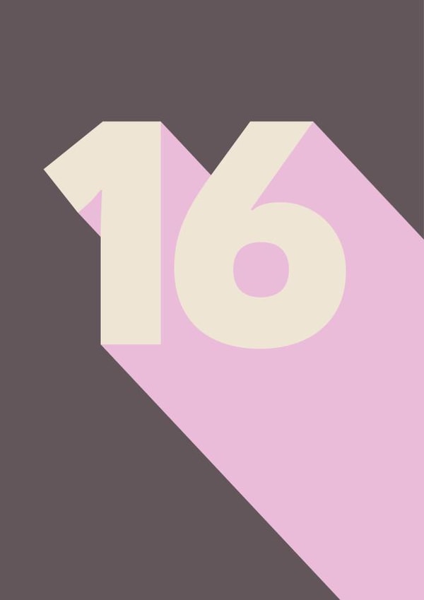 sixteen sixteenth Birthday Card 17100 created by Amy Munro