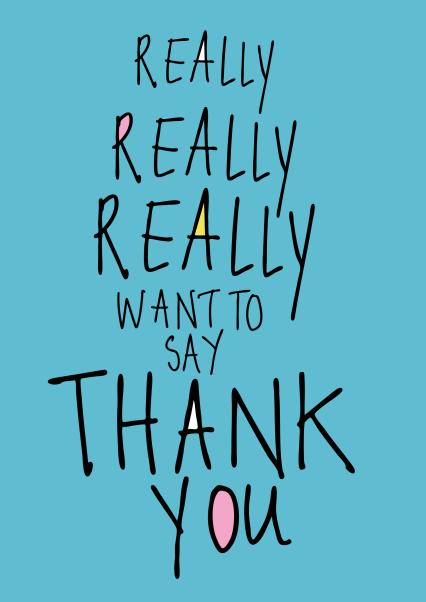 Relpy Thanks really to Thank You Card 20488 | thortful