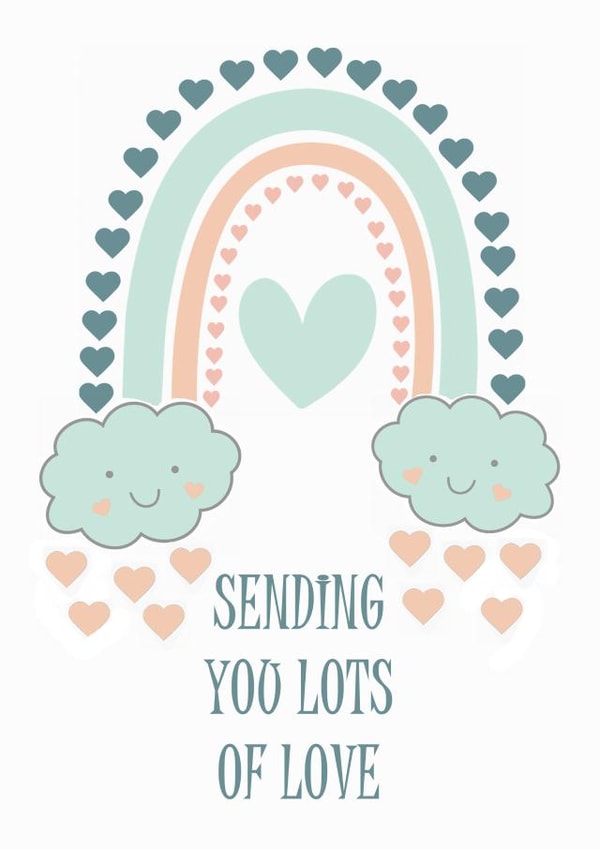 Sending a hug Lots of love Send A Smile Card 20171 created by Shereen M Designs