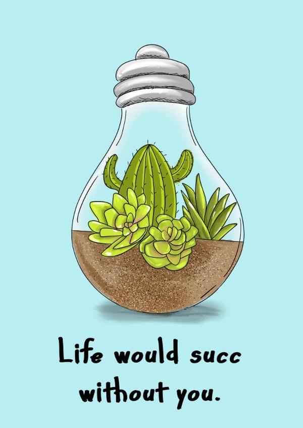 lightbulb  terrarium  Thank You Card 16266 created by The Arty Apples Limited