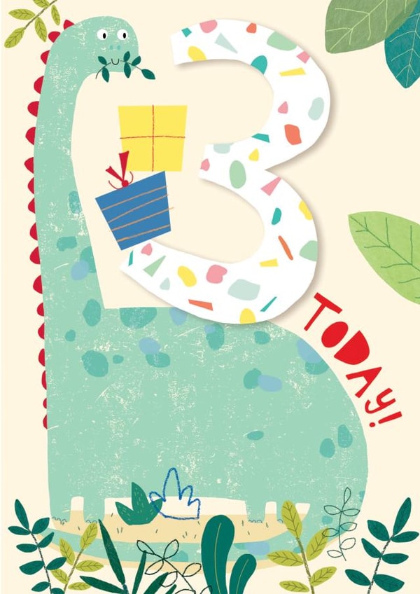 dinosaur 3 Birthday Card 19193 created by cory reid