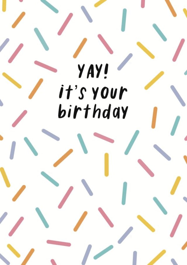 typography yay Birthday Card 21274 created by Aspyn + Elodie