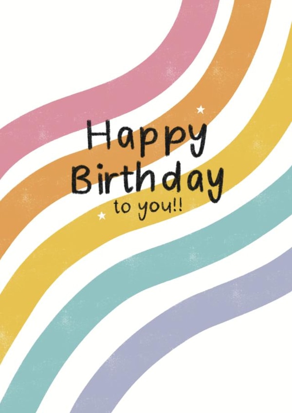 colourful typography Birthday Card 21276 created by Aspyn + Elodie