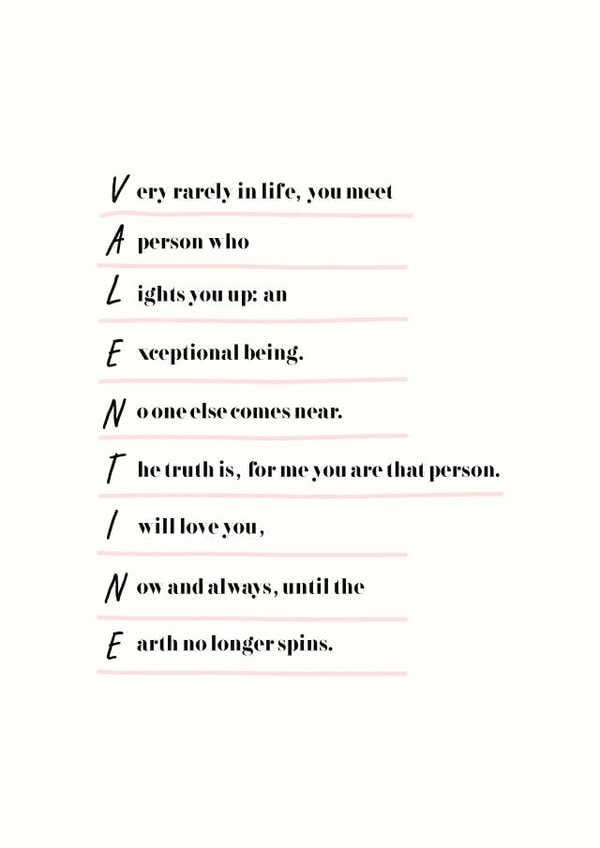 romantic poem Valentines Day Card 31163 created by Joanna Miller