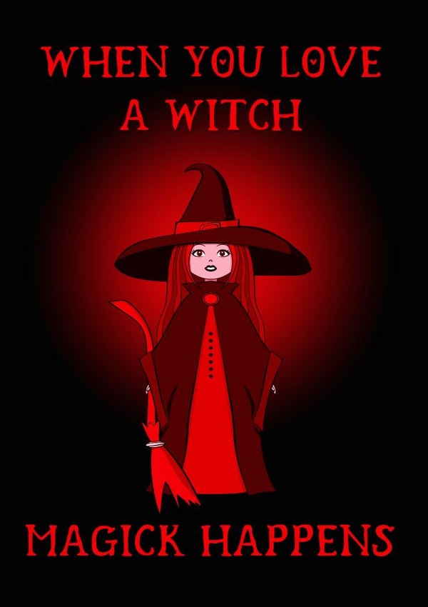 valentine's day wiccan valentine Card 45139 created by Cheeky Witch®