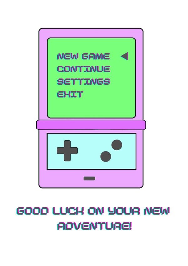 gameboy gamer New Job Card 14865 created by Cat B Designs