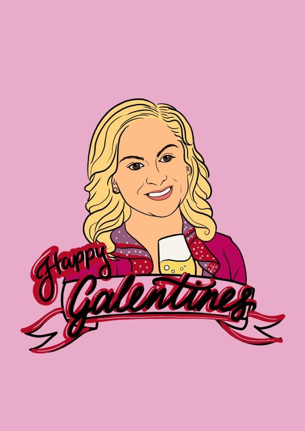 Galentines galentine Valentines Day Card 46992 created by ShannonroseDraws