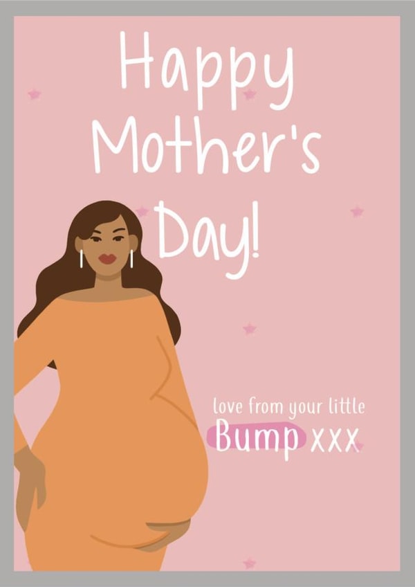bump pregnant Mothers Day Card 15723 created by InclusiviTwee