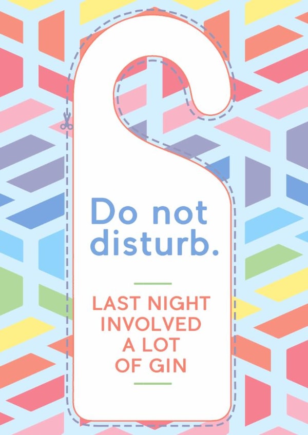 Planning ahead for gin-based celebrations with FREE door hanger... created by JosieOnTheRun