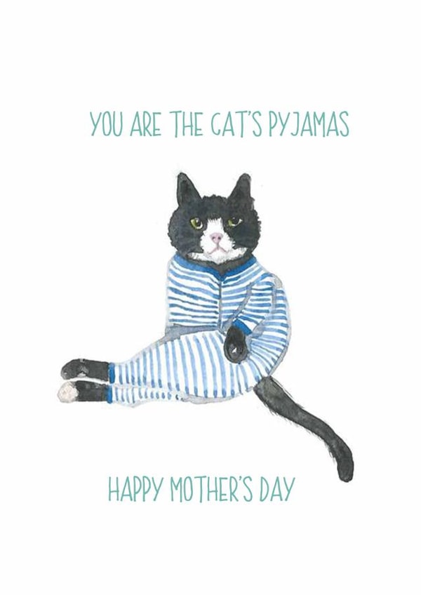 cats pyjamas Mothers Day Card 14241 created by Sarah Maddox