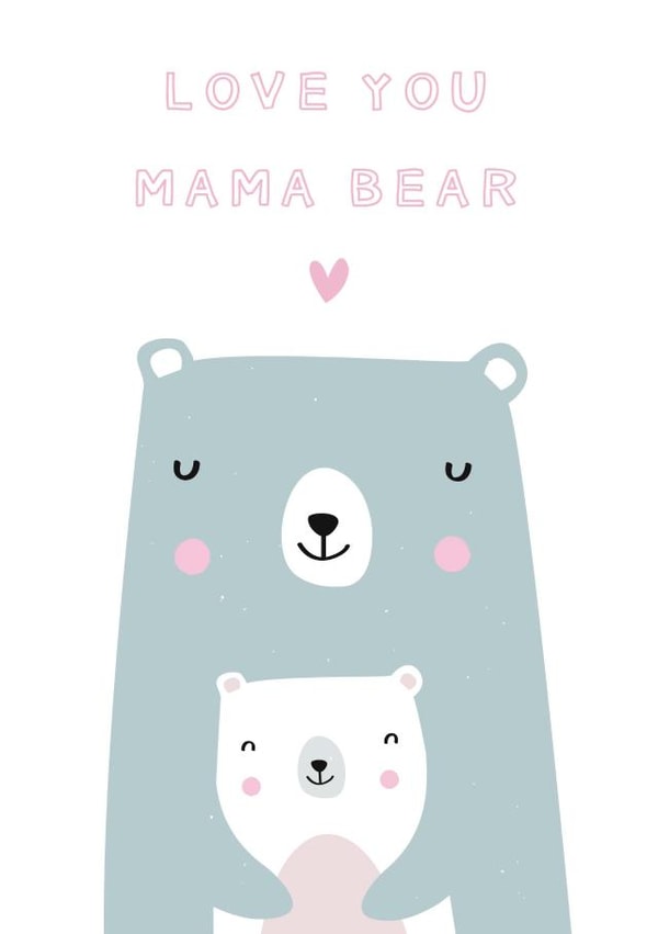 love you mama bear Mothers Day Card 16475 created by Jessica Eyre