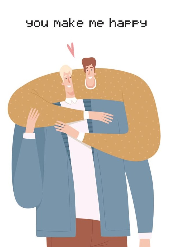 gay love Valentines Day Card 11327 created by Family Designs