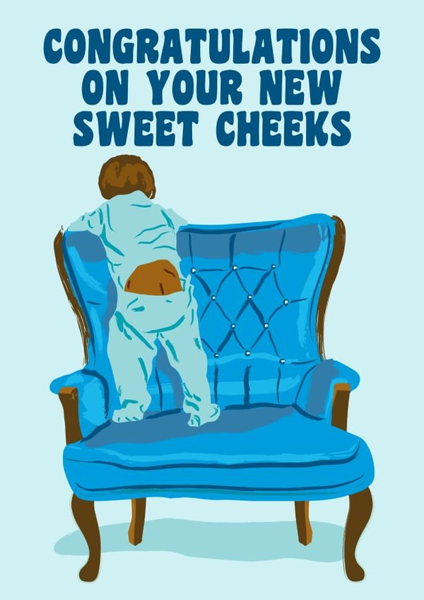 sweet cheeks New Baby Card 20264 created by @squiggleinthecity