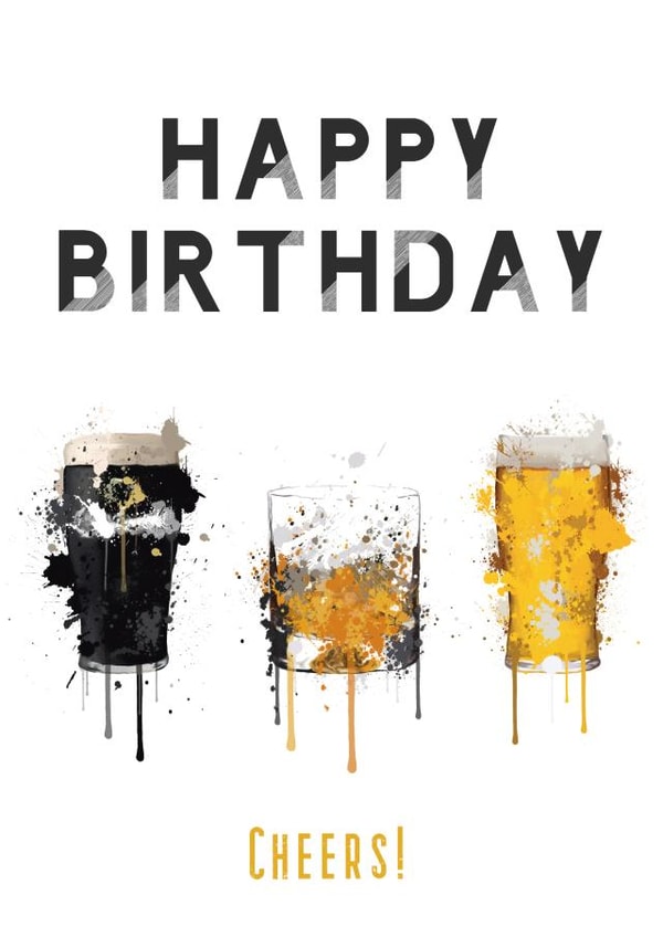 Beer Birthday card created by Designs by Elena