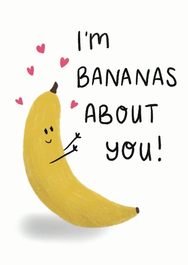 bananas About Valentines Day Card 20941 created by Hayley Warhurst Design