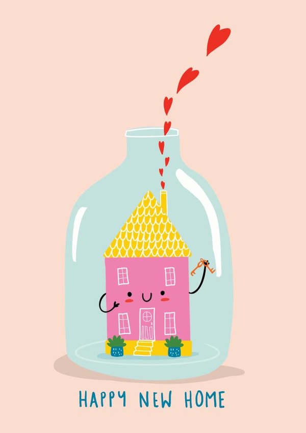 new home moving New Home Card 20532 created by NICHOLA COWDERY ILLUSTRATIONS 