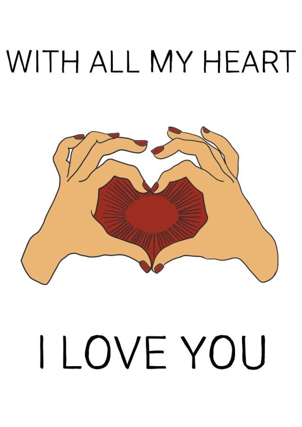 love heart Valentines Day Card 21317 created by Jatinder Creates