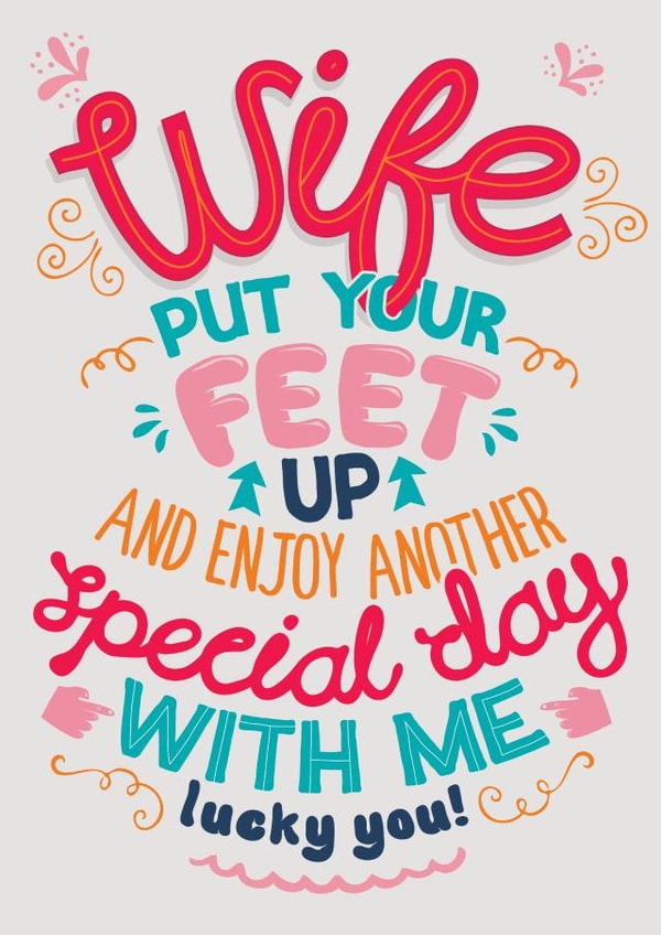 Wife put Anniversary Card 20239 created by Dan McFadden