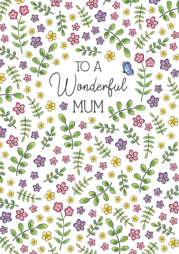 Classic Mothers Day Card - Floral - To A Wonderful Mum created by Hazel Fisher Creations