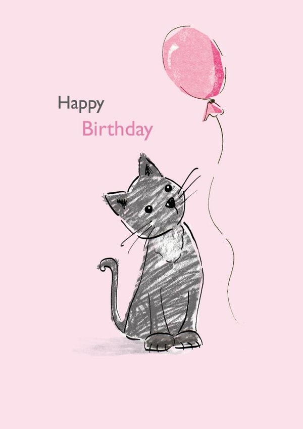 Cute Cat Birthday card created by Clare Joys