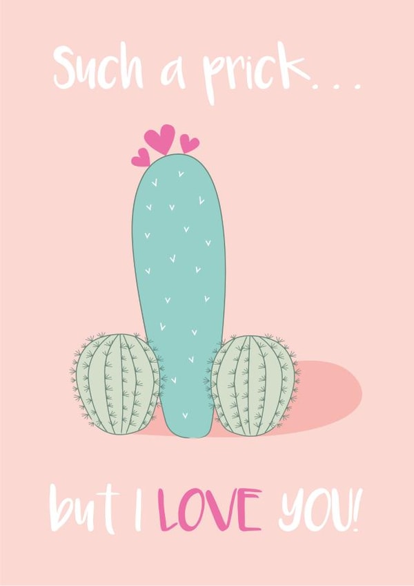 prick love Valentines Day Card 47067 created by Victoria Cowley