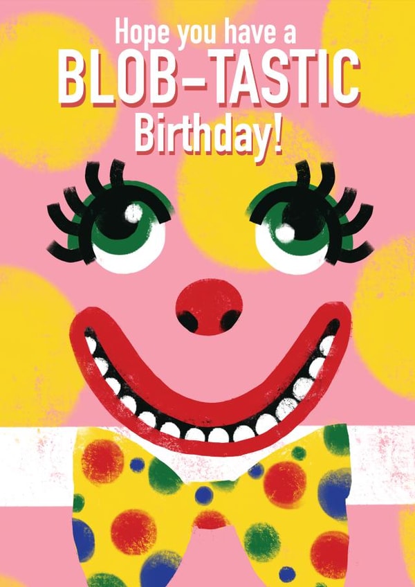 blobby 90s Birthday Card 11314 created by Happy Rose