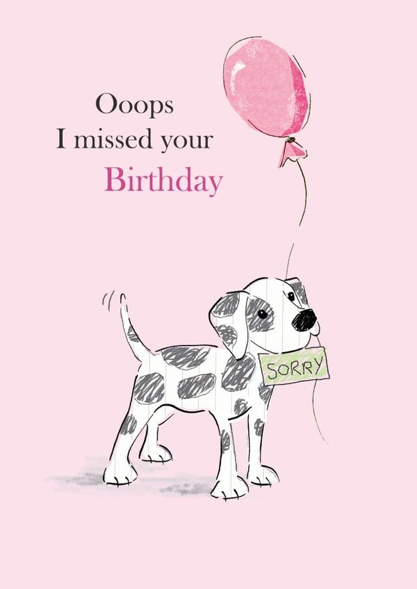 Forgot your Birthday cute Dog card created by Clare Joys