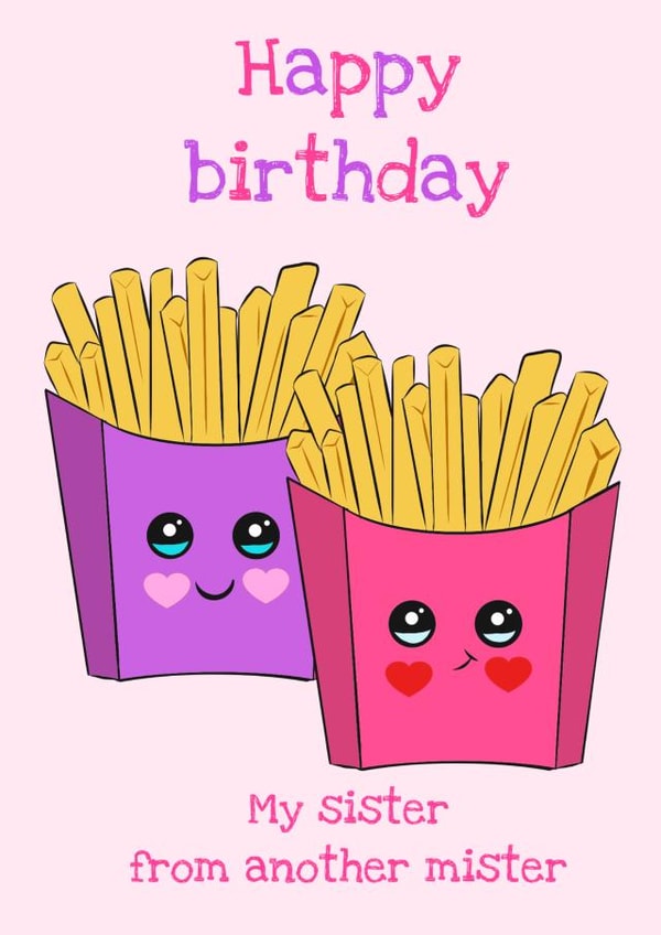 fries chips Birthday Card 13603 created by Cutie McHootie 