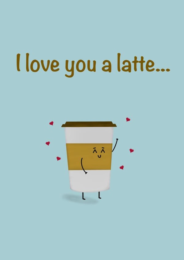 coffee pun Valentines Day Card 41857 created by Andy Bailey