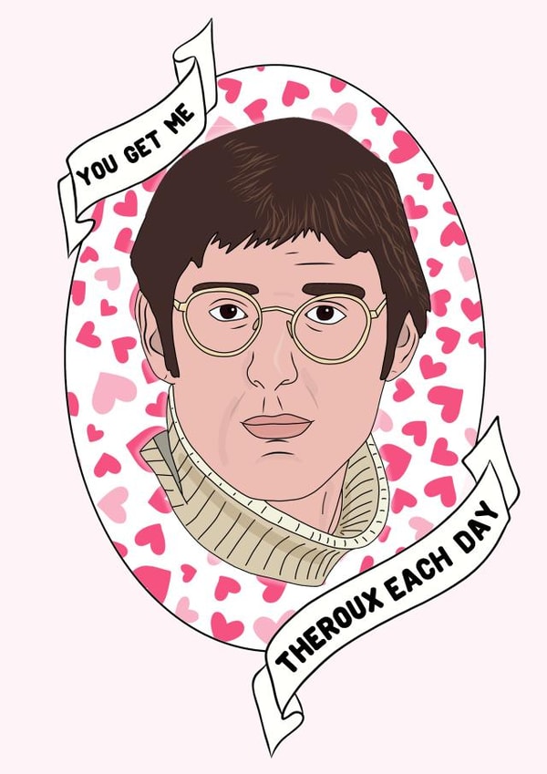 Louis Theroux appreciation card created by Celebgear