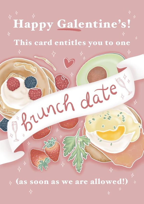 galentines brunch Valentines Day Card 45821 created by Little Eden Studio