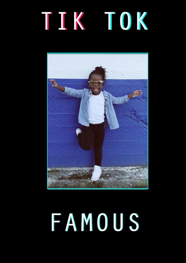 PC tiktok Birthday Personalised Photo Card 12189 created by Marie Goodchild