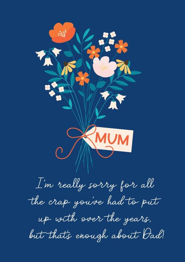 bouquet flowers Mothers Day Card 41182 created by Emoticology Cards