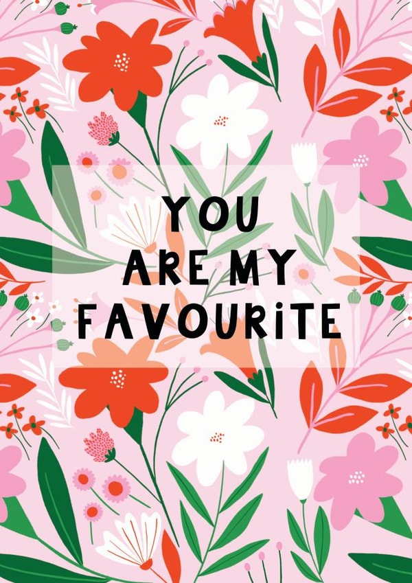 favourite love Love & Friendship Card 21350 created by Jessica Smith Illustration 