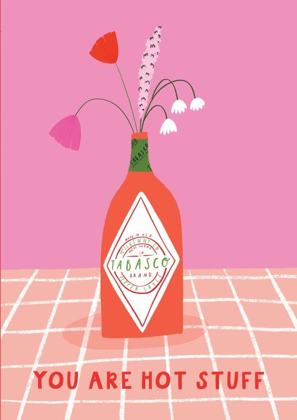 Tabasco Valentine's day card created by Jessica Smith Illustration 