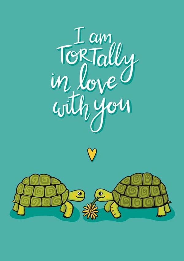 tortally pun Valentines Day Card 19819 created by Ellie Newbury
