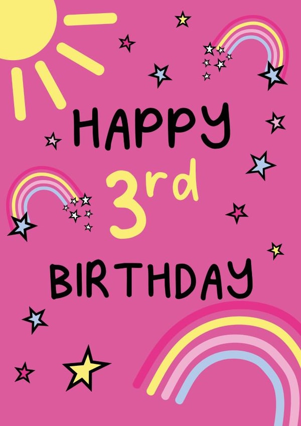 3 3rd Birthday Card 20634 created by The Happy Company