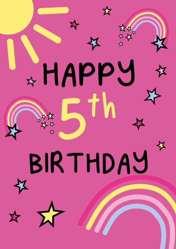 girl rainbow Birthday Card 20636 created by The Happy Company