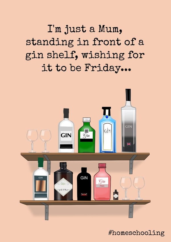 Mum Gin Mothers Day Card 25577 created by Doodle Dot Design Co