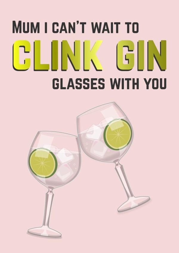 Mum Gin Mothers Day Card 25579 created by Doodle Dot Design Co