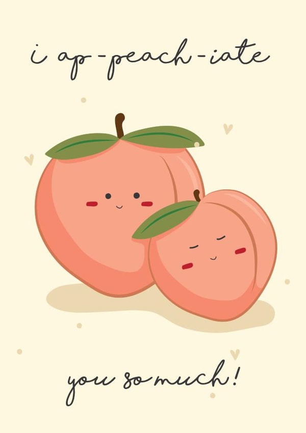 appreciate peach Mothers Day Card 21133 created by Cheeky Peeky