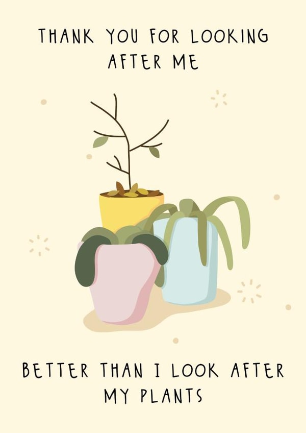 thank you looking after me Mothers Day Card 46740 created by Cheeky Peeky